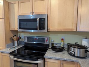 Microwave, oven, stovetop, dishwasher