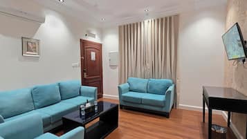 Familiesuite | Oppholdsområde | Peis