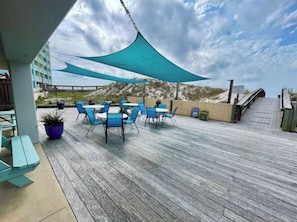 Outdoor dining - Sun and Sand at Romar Beach Condominiums Unit 110.
NOW BOOKING FOR SUMMER!!! (Orange Beach)