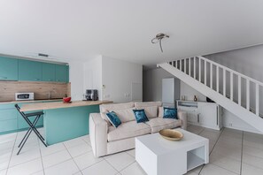 Living area - Duplex apartment for 6 people (Arcachon)