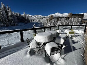 Outdoor dining - Beaver Run Corner Unit | Slopeside | Lift Views (Breckenridge)