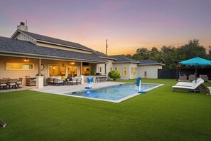 Piscina externa, piscina aquecida