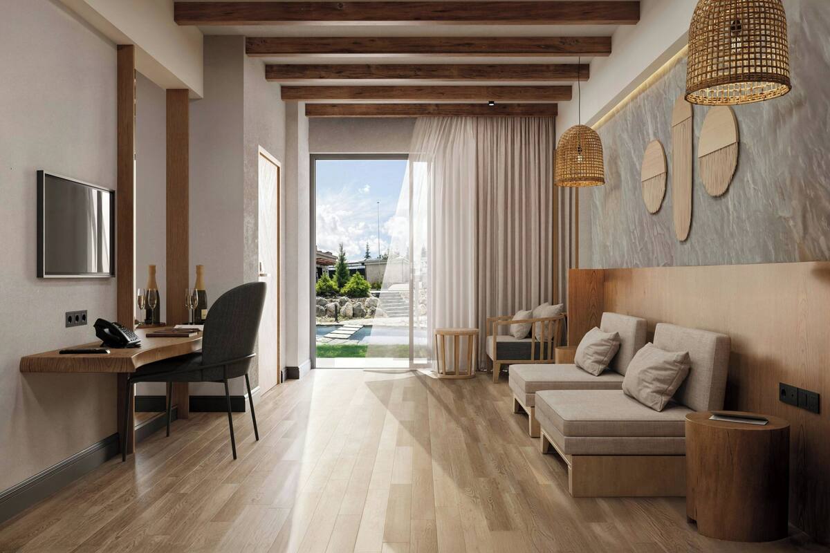 Villa, 2 Bedrooms | Premium bedding, memory-foam beds, minibar, desk