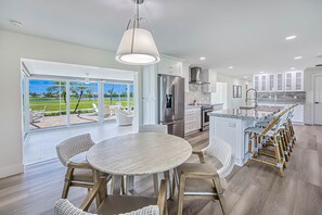 Fridge, microwave, oven, stovetop - Seaglass Serenity | Designer Home in The Dunes (Sanibel)