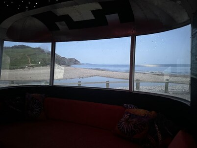 Off-grid trailer stay with valley views and dark skies