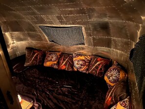 Interior - Off-grid trailer stay with valley views and dark skies (Devon)