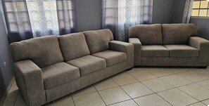 Living area - Delightful 3-bedroom apartment with AC in Cabo Rojo for maximum of 10 guests (Cabo Rojo)
