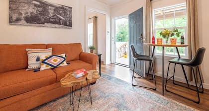 King Cabin with Kitchen, Living Area with Sleeper Sofa, Porch, Private Grill and Pool Access