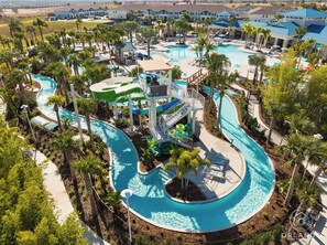 A water park with multiple pools, slides, and a wave pool. - Mickey & Minecraft Theme, Pool, Spa Windsor Island (Davenport)