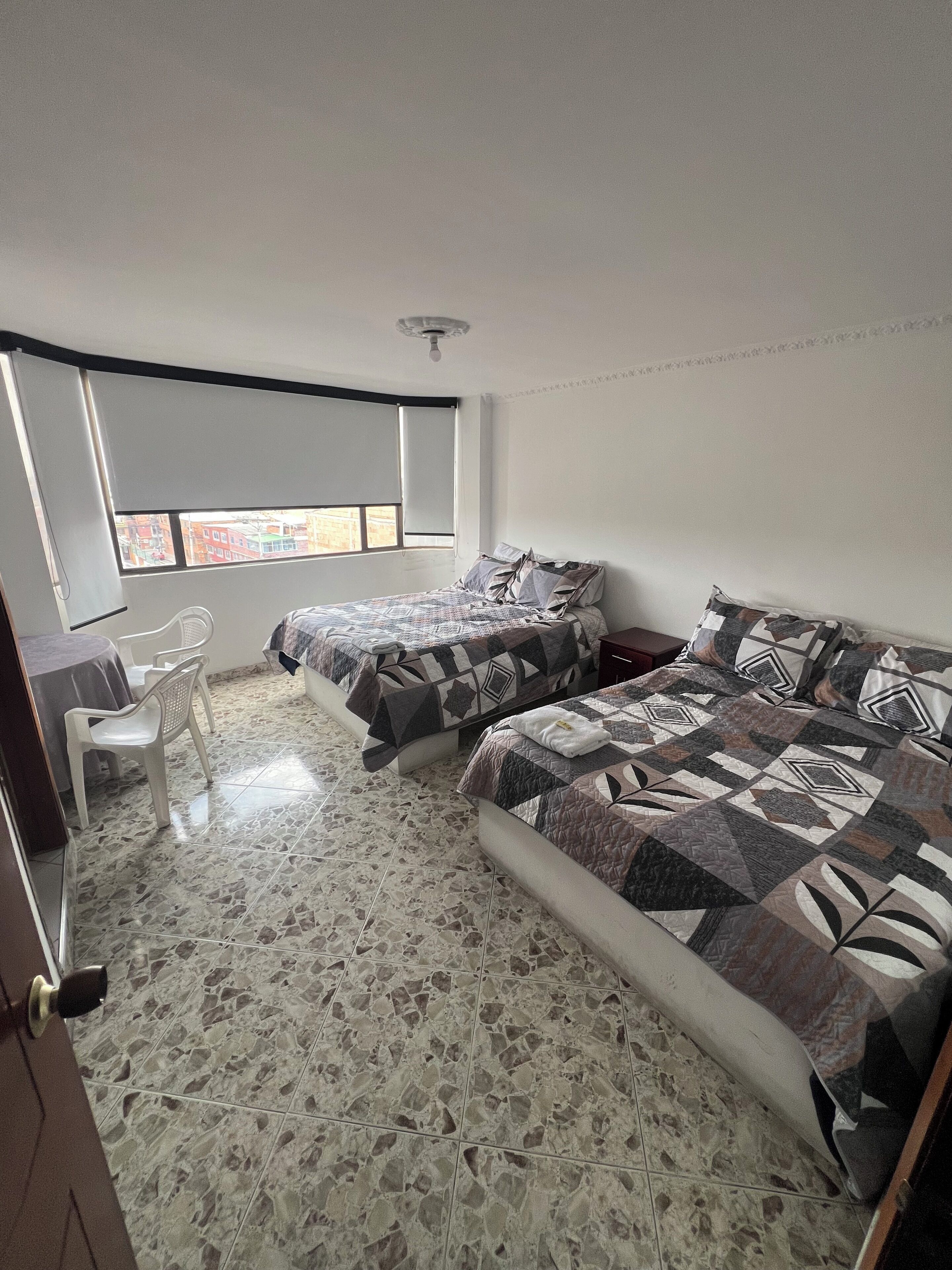 Classic Twin Room, City View | Desk, laptop workspace