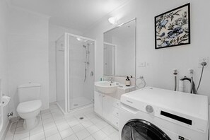 Hair dryer, towels
