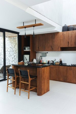 Fridge, microwave, stovetop, electric kettle - Villa KHAYA 2BR Private Pool Villa in Seminyak • Walk to Beach (Kabupaten Badung)