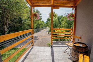 Terrace/patio - Home with pool and spa zone in peaceful nature near Plitvice. (Bjelopolje)