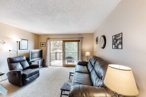 Televisión, reproductor de DVD, libros y estéreo 