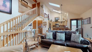 TV, fireplace, DVD player, video library