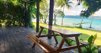 Nature and beautiful sunset views at Lake Peten Itza near Tikal