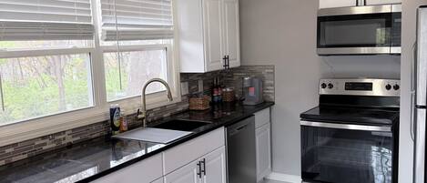 Microwave, oven, stovetop, dishwasher