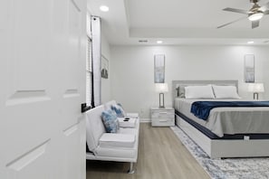 4 dormitorios, tabla de planchar con plancha, wifi y ropa de cama