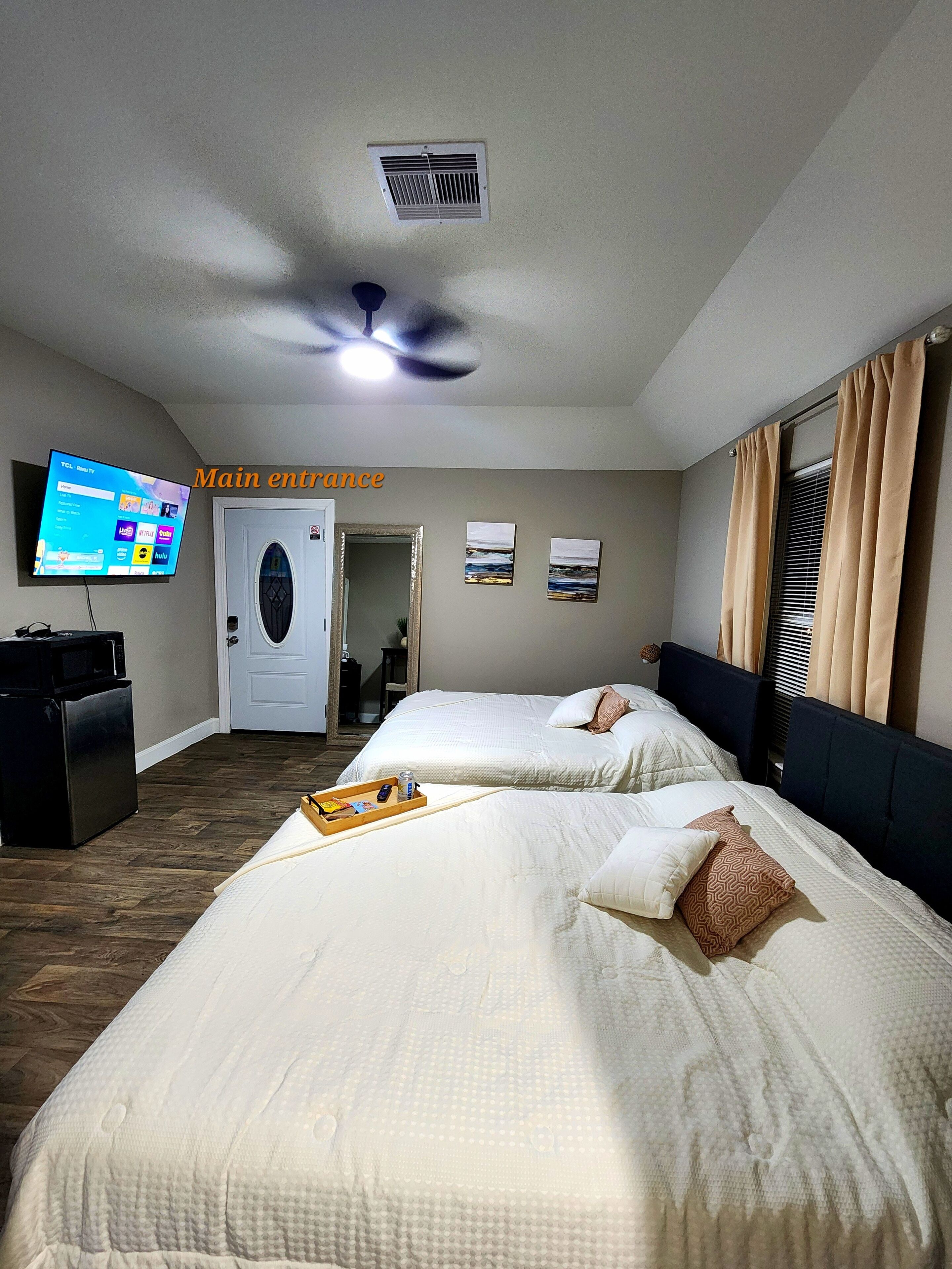 1 多间卧室、熨斗/熨衣板、WiFi、床单