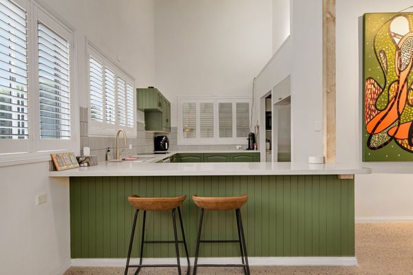 Modern kitchen with ample bench space