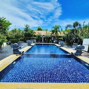 Family Quadruple Room, Pool View | View from room