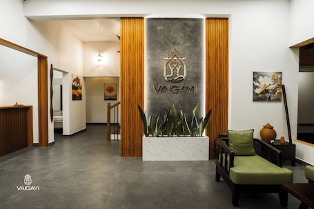 Reception. Vaigayi Ayurvedic Resort