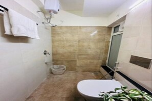 Shower, towels, soap, toilet paper - 1BR Service apartment A -1503 Malad by Florastays (Mumbai)