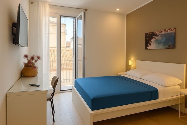 1 camera, una scrivania, Wi-Fi gratuito, lenzuola