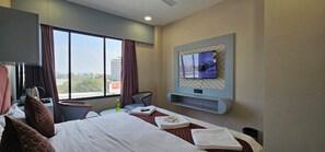 Deluxe Double Room | Laptop workspace, iron/ironing board, free WiFi - Hotel Velvet Vista (Sanand)