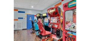 Games room - Little Bears Riverfront Cabin. ON THE RIVER. Pets are welcome. (Ellijay)