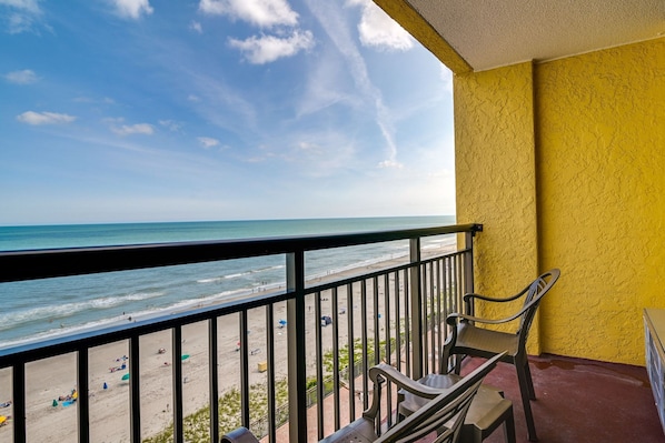 Signature Condo, 1 Bedroom, Hot Tub, Pool View | Balcony view - Caravelle Resort 1145 (Myrtle Beach)
