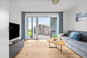 TV, stereo - The View A10 Deichkieker 1 – Shared sauna, sea view, elevator, EV station (Dagebüll)