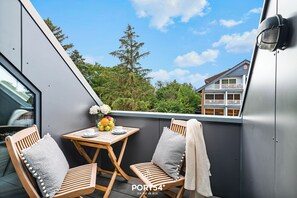 Outdoor dining - The View A15 - Sea view, common. Sauna, elevator, dog-friendly, parking (Dagebüll)
