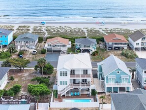 Exterior - Ultimate Luxury 7-bedroom, 7+bathroom w/private pool &elevator, steps from the beach (Holden Beach)