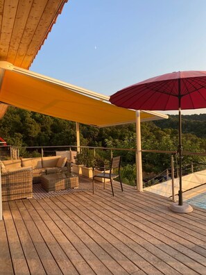 Terrace/patio - Superb apartment with view of the Sanguinaires and private pool (Pietrosella)