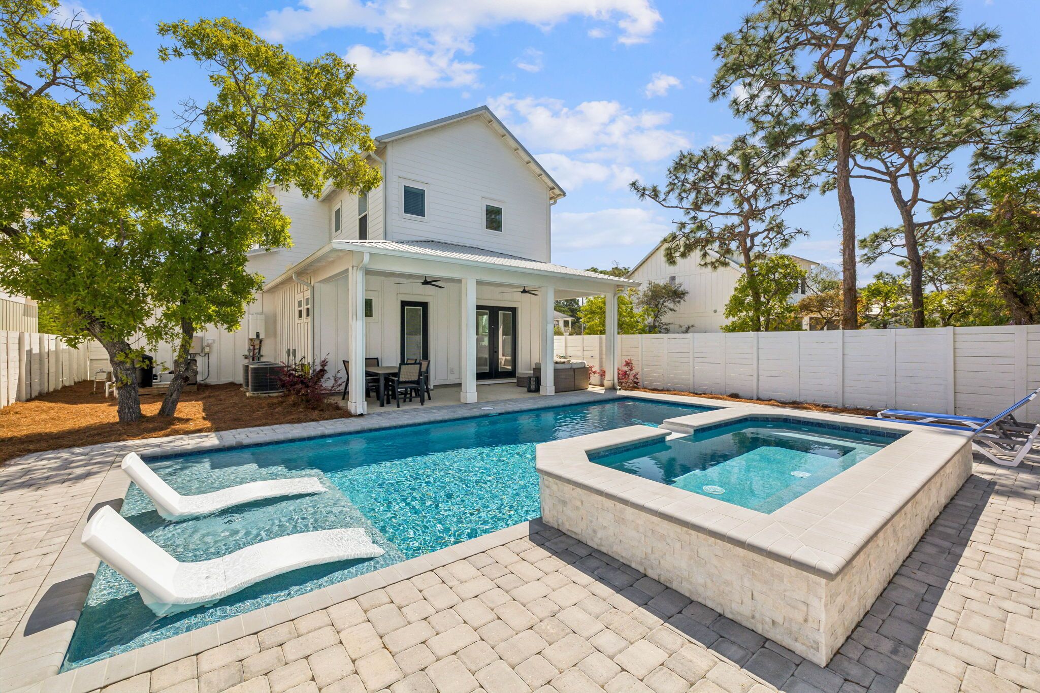 A heated pool