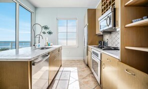 Condo, Multiple Beds, Balcony (Diamond Beach Resort) | Private kitchen - Diamond Beach Resort-escape #516 (Galveston)