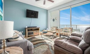 Condo, Multiple Beds, Balcony (Diamond Beach Resort) | Living area - Diamond Beach Resort-escape #516 (Galveston)