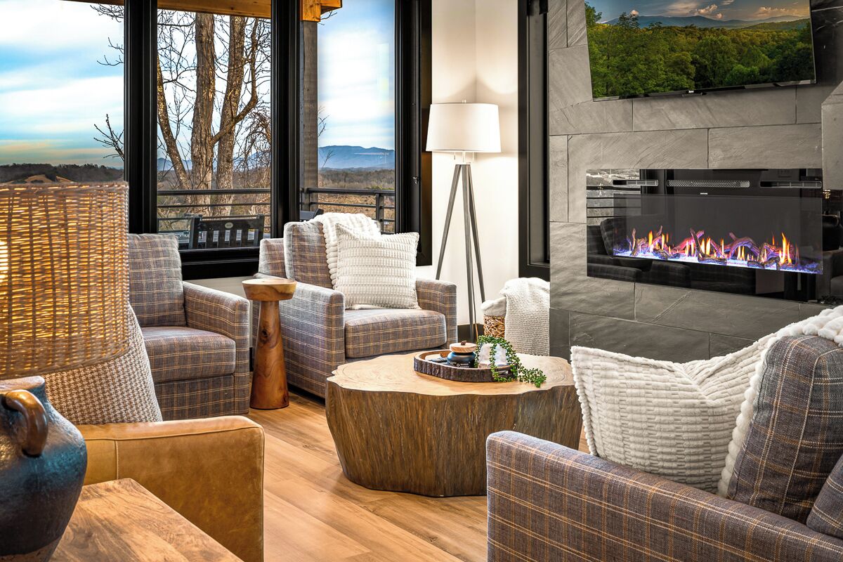 Smart-tv, een open haard en videospelletjes