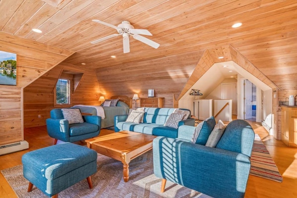 House, Multiple Beds, Kitchen, Garden View (Town & Tide) | Living area - Town & Tide Home for 8 (Kennebunkport)