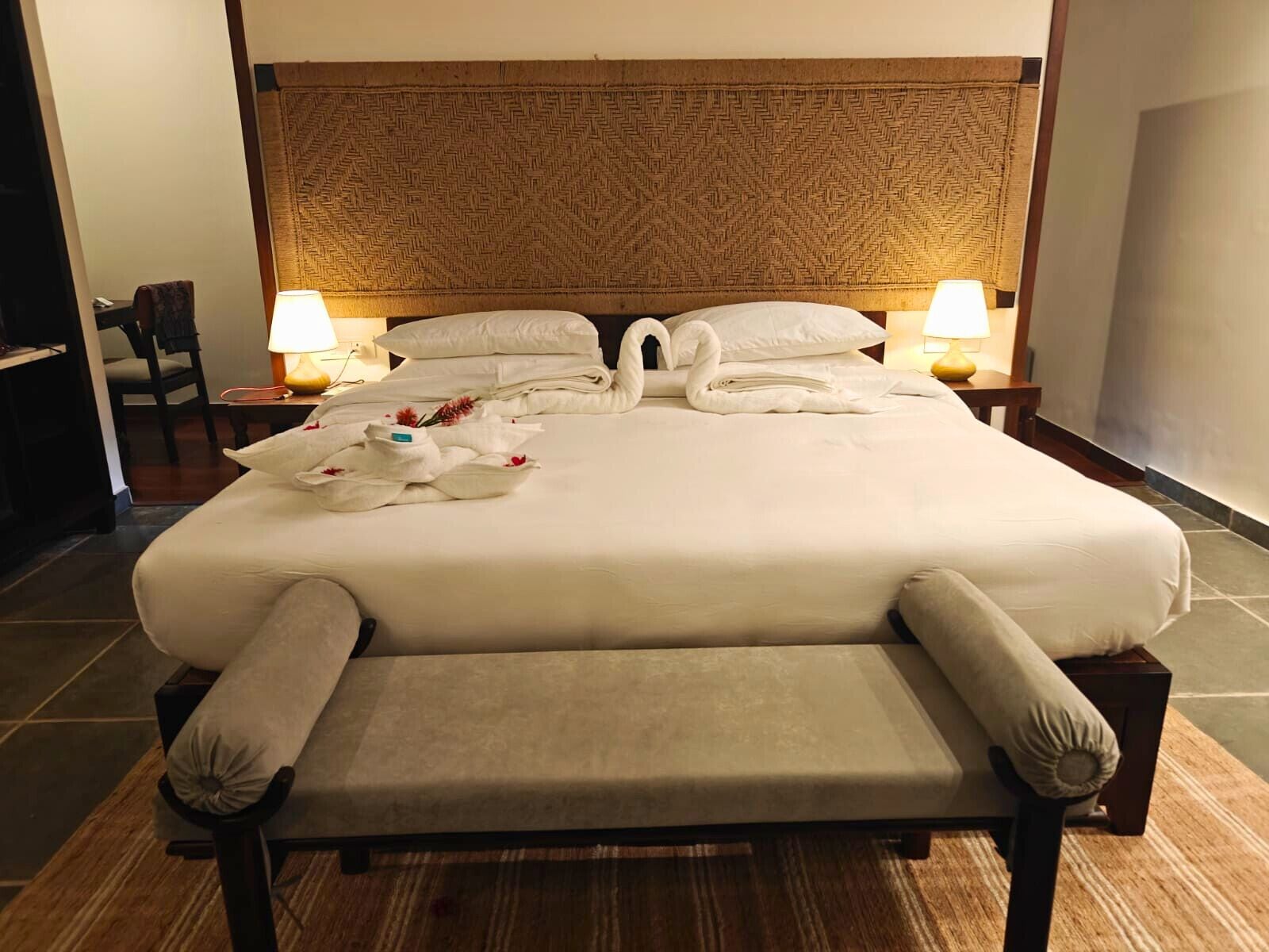 Luxury Villa, Pool View | In-room safe, desk, laptop workspace, blackout curtains