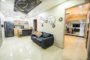 Living area - 5BR by Lleras Park w Arcade & Foosball (Medellin)