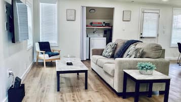 Apartment, Multiple Beds, Patio, Garden View (Boardwalk Bungalow 1) | Living area