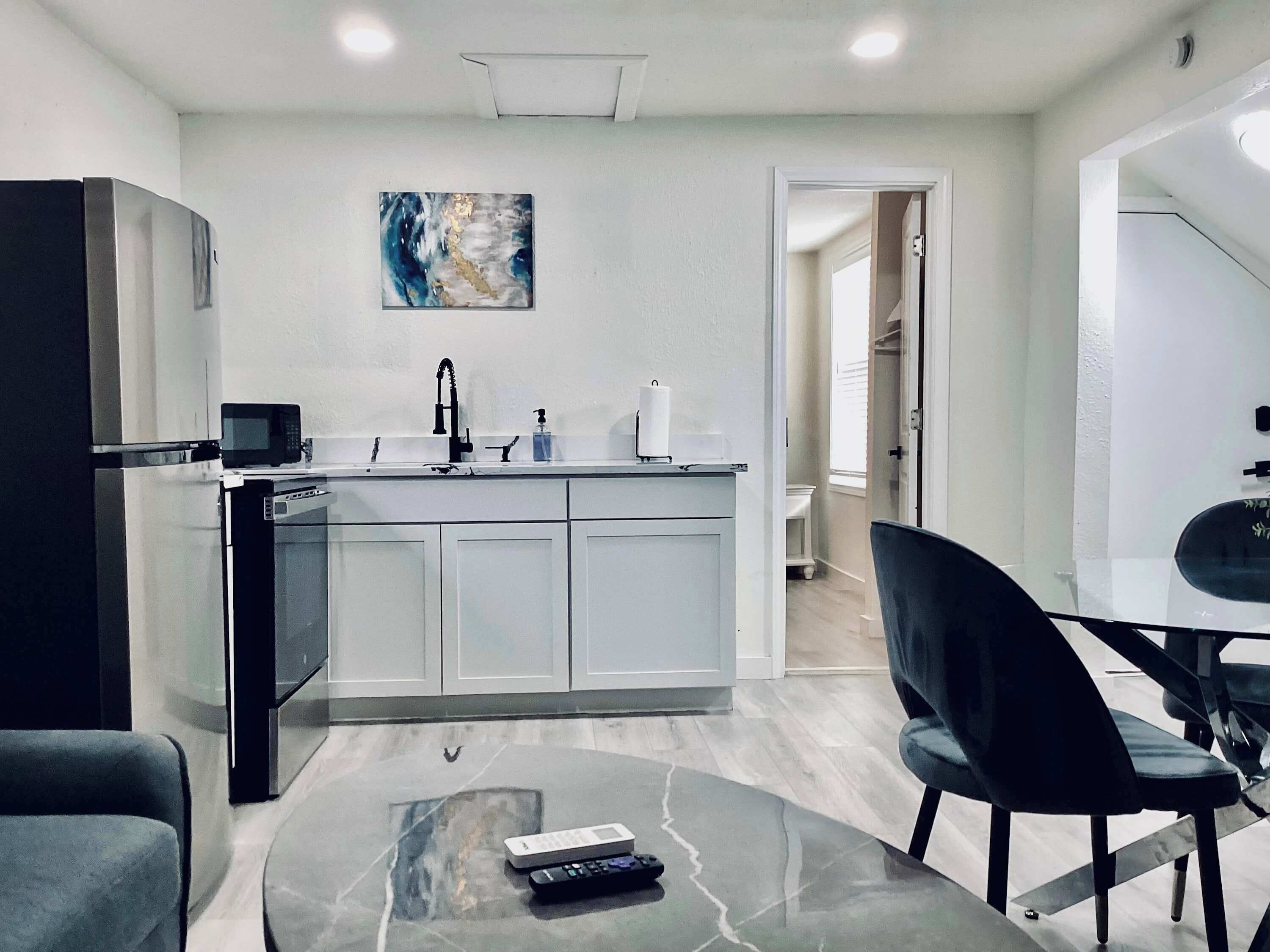 Maison, 1 très grand lit et 1 canapé-lit, cuisine, vue sur le jardin (Boardwalk Bungalow 2) | Intérieur