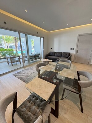 Living area - Apartment with private beach access (Dominicus)