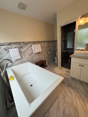 Hair dryer, towels, soap, toilet paper - Charming 3-bedroom 2-full bath house with parking in the  Mid-city  New Orleans (New Orleans)