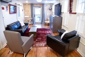 Lyxsvit - utsikt mot staden | Vardagsrum