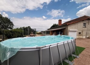 Terrace/patio - Large vacation home with 6 bedrooms (Saint-Bonnet-de-Cray)