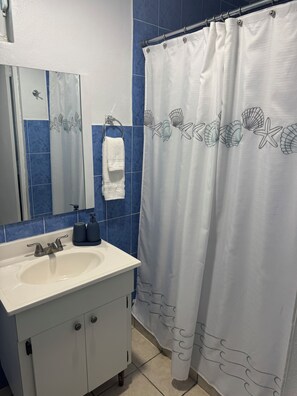 Hair dryer, towels, soap, toilet paper - Cozy 1-bedroom apartment in delightful Santa Isabel with AC and laundry (Santa Isabel)