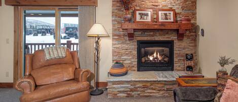 TV, fireplace, DVD player